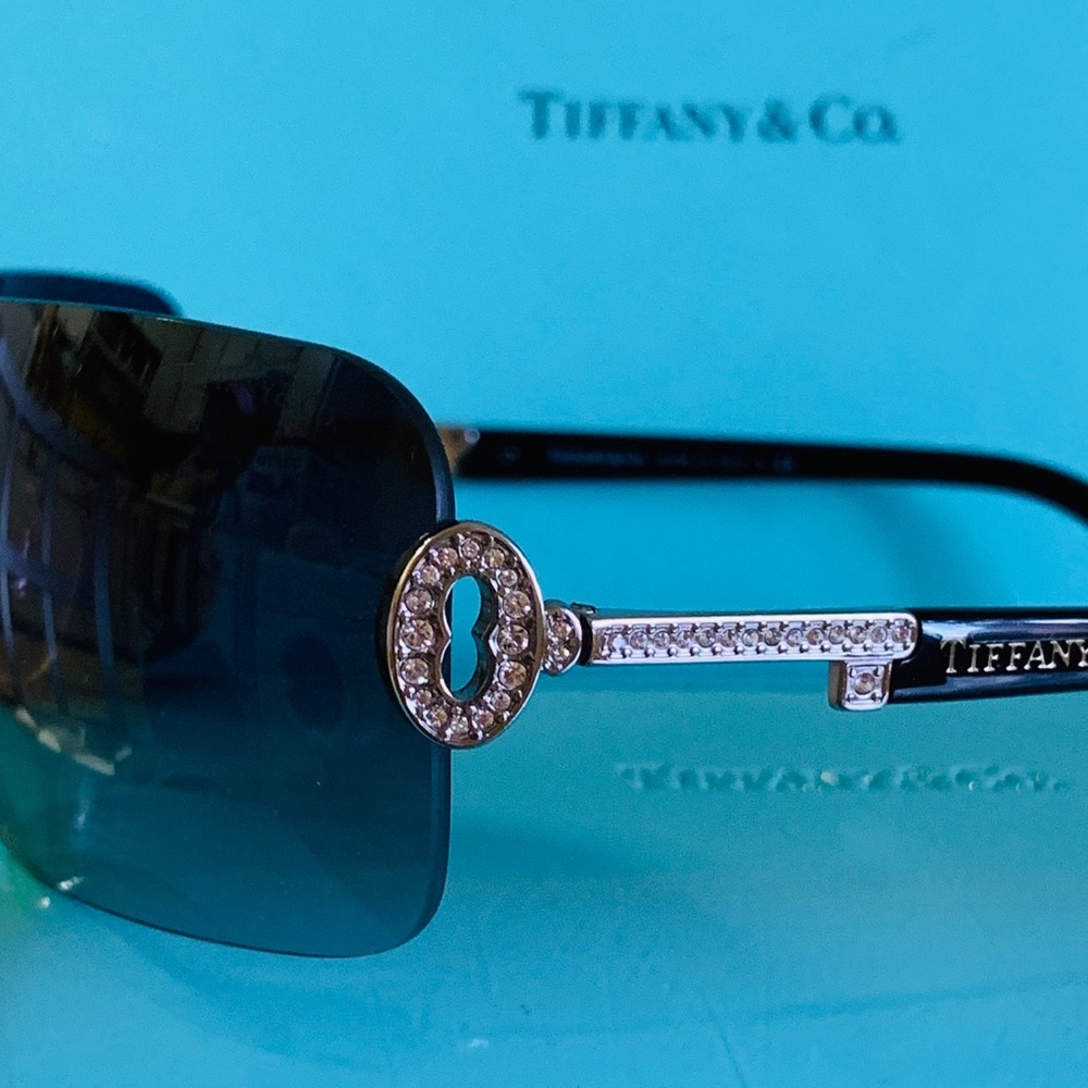 SOLD!Tiffany & Co. Frameless Black w/ Crystal Keys